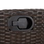 vidaXL Sillón reclinable de jardín con cojines ratán sintético marrón