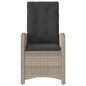 vidaXL Sillones reclinables de jardín con cojines gris 2 uds ratán PE vidaXL Sillones reclinables de jardín con cojines gris 2 uds ratán PE