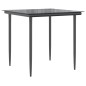 vidaXL Set comedor de jardín 3 pzas con cojines ratán sintético negro vidaXL Set comedor de jardín 3 pzas con cojines ratán sintético negro