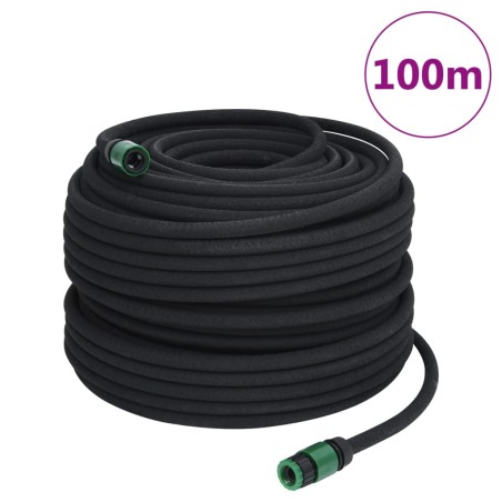 vidaXL Manguera porosa para jardín caucho negro 16 mm 100 m