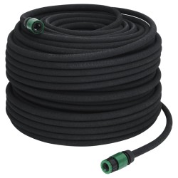 vidaXL Manguera porosa para jardín caucho negro 16 mm 100 m
