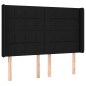 vidaXL Cama box spring colchón y luces LED tela negro 140x200 cm vidaXL Cama box spring colchón y luces LED tela negro 140x200 cm