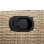 vidaXL Sillón reclinable de jardín con reposapiés ratán PE beige vidaXL Sillón reclinable de jardín con reposapiés ratán PE beige