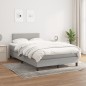vidaXL Cama box spring con colchón tela gris claro 120x200 cm vidaXL Cama box spring con colchón tela gris claro 120x200 cm