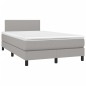 vidaXL Cama box spring con colchón tela gris claro 120x200 cm vidaXL Cama box spring con colchón tela gris claro 120x200 cm