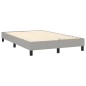 vidaXL Cama box spring con colchón tela gris claro 120x200 cm vidaXL Cama box spring con colchón tela gris claro 120x200 cm