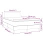 vidaXL Cama box spring con colchón tela gris claro 120x200 cm vidaXL Cama box spring con colchón tela gris claro 120x200 cm