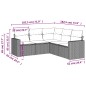 vidaXL Juego de sofás jardín con cojines 5 pzas ratán sintético gris vidaXL Juego de sofás jardín con cojines 5 pzas ratán sintético gris