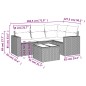 vidaXL Set de muebles de jardín 5 pzas y cojines ratán sintético negro vidaXL Set de muebles de jardín 5 pzas y cojines ratán sintético negro