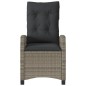 vidaXL Sillón reclinable de jardín con cojines ratán sintético gris vidaXL Sillón reclinable de jardín con cojines ratán sintético gris