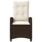 vidaXL Sillones reclinables jardín con cojines marrones 2 uds ratán PE vidaXL Sillones reclinables jardín con cojines marrones 2 uds ratán PE