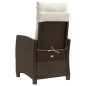 vidaXL Sillones reclinables jardín con cojines marrones 2 uds ratán PE vidaXL Sillones reclinables jardín con cojines marrones 2 uds ratán PE