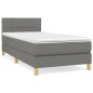 vidaXL Cama box spring con colchón tela gris oscuro 80x200 cm vidaXL Cama box spring con colchón tela gris oscuro 80x200 cm