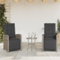 vidaXL Sillones reclinables jardín con reposapiés 2 uds ratán PE gris vidaXL Sillones reclinables jardín con reposapiés 2 uds ratán PE gris