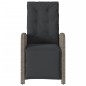 vidaXL Sillones reclinables jardín con reposapiés 2 uds ratán PE gris vidaXL Sillones reclinables jardín con reposapiés 2 uds ratán PE gris