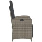 vidaXL Sillones reclinables jardín con reposapiés 2 uds ratán PE gris vidaXL Sillones reclinables jardín con reposapiés 2 uds ratán PE gris