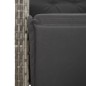 vidaXL Sillones reclinables jardín con reposapiés 2 uds ratán PE gris vidaXL Sillones reclinables jardín con reposapiés 2 uds ratán PE gris
