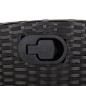 vidaXL Sillón reclinable de jardín con reposapiés ratán PE negro vidaXL Sillón reclinable de jardín con reposapiés ratán PE negro