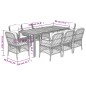 vidaXL Set comedor jardín 9 pzas y cojines ratán sintético gris vidaXL Set comedor jardín 9 pzas y cojines ratán sintético gris