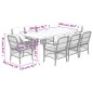 vidaXL Set comedor para jardín 9 pzas y cojines ratán sintético marrón vidaXL Set comedor para jardín 9 pzas y cojines ratán sintético marrón