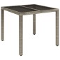 vidaXL Set comedor de jardín 5 piezas con cojines ratán sintético gris vidaXL Set comedor de jardín 5 piezas con cojines ratán sintético gris