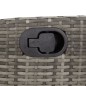vidaXL Set comedor de jardín 5 piezas con cojines ratán sintético gris vidaXL Set comedor de jardín 5 piezas con cojines ratán sintético gris