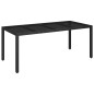 vidaXL Set de comedor de jardín 9 pzas y cojines ratán sintético negro vidaXL Set de comedor de jardín 9 pzas y cojines ratán sintético negro