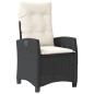 vidaXL Set de comedor de jardín 9 pzas y cojines ratán sintético negro vidaXL Set de comedor de jardín 9 pzas y cojines ratán sintético negro