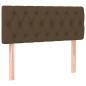 vidaXL Cama box spring con colchón tela marrón oscuro 90x200 cm vidaXL Cama box spring con colchón tela marrón oscuro 90x200 cm