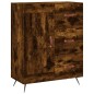 vidaXL Aparador alto madera contrachapada roble ahumado 69,5x34x180 cm