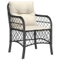 vidaXL Set de comedor de jardín 7 pzas y cojines ratán sintético negro vidaXL Set de comedor de jardín 7 pzas y cojines ratán sintético negro