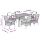 vidaXL Set de comedor de jardín 7 pzas y cojines ratán sintético negro vidaXL Set de comedor de jardín 7 pzas y cojines ratán sintético negro
