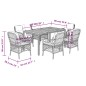 vidaXL Set de comedor de jardín 7 pzas y cojines ratán sintético negro vidaXL Set de comedor de jardín 7 pzas y cojines ratán sintético negro