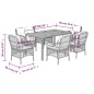 vidaXL Set comedor jardín 7 pzas y cojines ratán sintético gris vidaXL Set comedor jardín 7 pzas y cojines ratán sintético gris