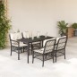 vidaXL Set de muebles jardín 5 pzas con cojines ratán sintético negro vidaXL Set de muebles jardín 5 pzas con cojines ratán sintético negro