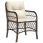 vidaXL Set comedor de jardín 7 pzas con cojines ratán sintético marrón vidaXL Set comedor de jardín 7 pzas con cojines ratán sintético marrón