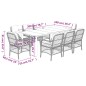 vidaXL Set comedor para jardín 9 pzas y cojines ratán sintético marrón vidaXL Set comedor para jardín 9 pzas y cojines ratán sintético marrón
