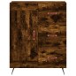 vidaXL Aparador alto madera contrachapada roble ahumado 69,5x34x180 cm
