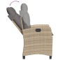vidaXL Set comedor de jardín 7 pzas con cojines ratán sintético beige vidaXL Set comedor de jardín 7 pzas con cojines ratán sintético beige