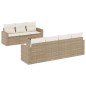 vidaXL Juego de sofás de jardín con cojines beige 8 pzas ratán PE vidaXL Juego de sofás de jardín con cojines beige 8 pzas ratán PE