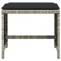 vidaXL Taburetes jardín y cojines 4 uds ratán PE gris claro 41x41x36cm vidaXL Taburetes jardín y cojines 4 uds ratán PE gris claro 41x41x36cm