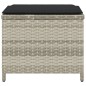 vidaXL Taburetes jardín y cojines 4 uds ratán PE gris claro 41x41x36cm vidaXL Taburetes jardín y cojines 4 uds ratán PE gris claro 41x41x36cm