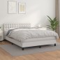 vidaXL Cama box spring con colchón cuero sintético blanco 140x190 cm vidaXL Cama box spring con colchón cuero sintético blanco 140x190 cm