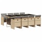 vidaXL Set comedor de jardín 9 pzas con cojines ratán sintético beige vidaXL Set comedor de jardín 9 pzas con cojines ratán sintético beige
