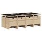 vidaXL Set comedor de jardín 9 pzas con cojines ratán sintético beige vidaXL Set comedor de jardín 9 pzas con cojines ratán sintético beige