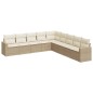 vidaXL Set de sofás de jardín 9 pzas con cojines ratán sintético beige vidaXL Set de sofás de jardín 9 pzas con cojines ratán sintético beige