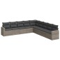 vidaXL Set de muebles de jardín 9 pzas y cojines ratán sintético gris vidaXL Set de muebles de jardín 9 pzas y cojines ratán sintético gris