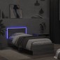 vidaXL Estructura de cama cabecero luces LED gris Sonoma 90x190 cm