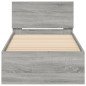 vidaXL Estructura de cama cabecero luces LED gris Sonoma 90x190 cm