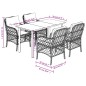 vidaXL Set comedor de jardín 5 pzas con cojines ratán sintético beige